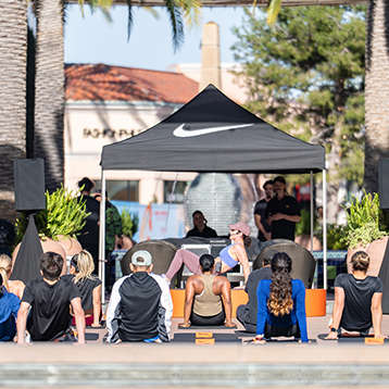 Group of people exercising at Irvine Spectrum Center