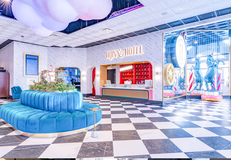 Interior of Hijinx Hotel