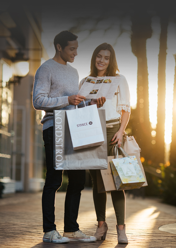 Couple shopping at Irvine Spectrum Center