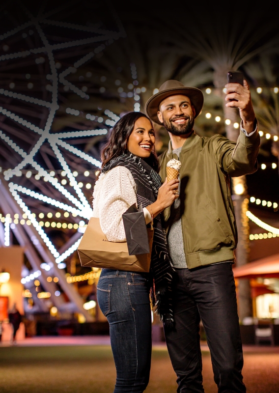 Couple taking selfie